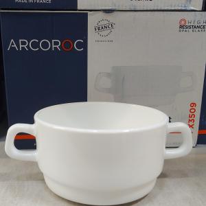 RESTAURANT leveses csésze 31 cl,  kis adag, /10 cm/, 6db. opal üveg, fehér,