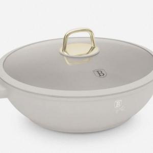 SAHARA bevonatos wok+üveg fedő 30cm 3,2l indukciós, BH-8065
