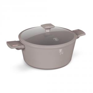 TAUPE bevonatos lábos 28×12,4cm 6,1l+üvegfedő indukciós, BH-8102