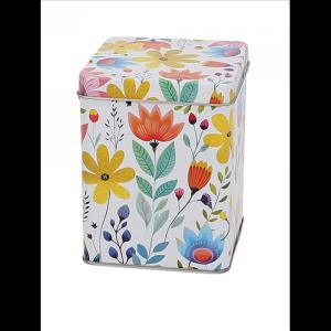 T.B.FLW899 Fémdoboz, 88x88x113mm,200g, Flowers