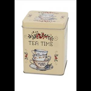 T.B.TTM926 Fémdoboz 88x88x113mm,200g Tea Time