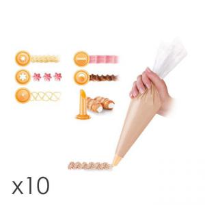 TESCOMA DELÍCIA habzsák 30cm,10db,+6db díszítőfej, 630470