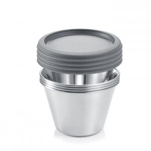 TESCOMA GrandCHEF rozsdamentes acél panna cotta sütőforma, 4 db 428718