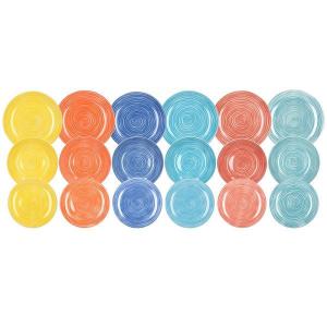 Tognana CHROMA MADISON porcelán étkészlet 18 db, színes