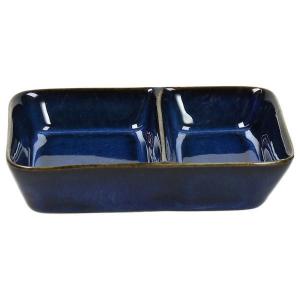 Tognana JAP BLUE kerámia szögletes tál 10,5x8x2cm 2részes WASABI