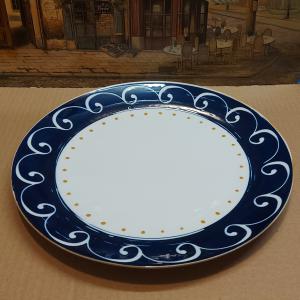 Tognana Kék örvény porcelán lapos tányér, 27cm