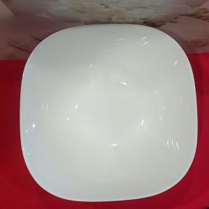 új LUMINARC CARINE salátás tál, fehér, szögletes, 24x24cm