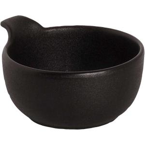 UNIVERSE BLACK porcelán kerek tálka 10 cm 1 füllel