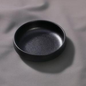 UNIVERSE BLACK porcelán kerek tálka 11,5x3cm 20cl