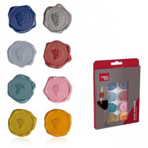 Vacu Vin Pohárjelölő 8 db-os Classic szőlő