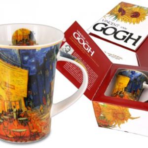 Van Gogh:Kávéház éjjel, H.C.830-8110 Porcelánbögre Van Gogh dobozban,350ml,