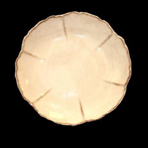 Vanilia Kerámia 27-08, Romantik teásalj,natur,kerámia,kézzel festett, V.K.27-08