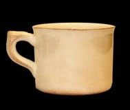 Vanilia Kerámia 27-09 Romantik nagyibögre, natur,kerámia,kézzel festett, V.K.27-09