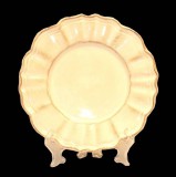 Vanilia Kerámia 27-25, Romantik lapostányér natur,kerámia,kézzel festett, V.K.27-25