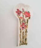 Vanilia Kerámia 43-11 Tele virágos fakanáltartó, pipacs,kerámia,kézzel festett,  V.K.43-11