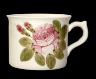 Vanilia Kerámia 44-09 Romantik rózsás nagyibögre,kerámia,kézzel festett, V.K.44-09