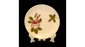 Vanilia Kerámia 44-10, Romantik rózsás alátét nagyibögréhez, kerámia,kézzel festett, V.K.44-10