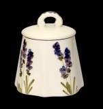 Vanilia Kerámia 52-03 Violin levendulás cukortartó,kerámia,kézzel festett, V.K.52-03