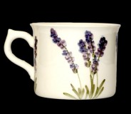 Vanilia Kerámia 52-09 Violin Levendulás nagyibögre,kerámia,kézzel festett, V.K.52-09