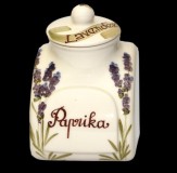 Vanilia Kerámia 52-22, Violin levendulás nagyfűszertartó,18,5cm, 1,4l,választható felirat, V.K.52-22