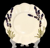 Vanilia Kerámia 52-26 Violin levendulás desszerttányér,kerámia,kézzel festett,22cm, V.K.52-26