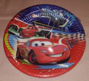 Verdák (Cars) papírtányér, 19,5 cm, 10 db