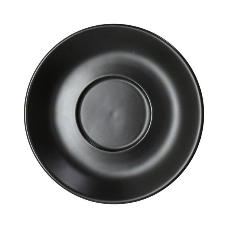 Tognana ALBERGO FEKETE porcelán kávés csészealj 14 cm