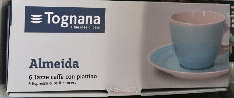 Tognana ALMEIDA LOUISE kerámia mokkás klt., multicolor, 10 cl, 6 db