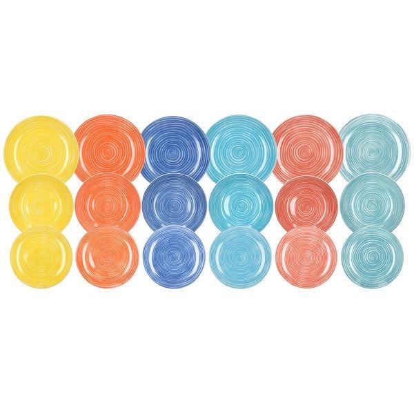 Tognana CHROMA MADISON porcelán étkészlet 18 db, színes
