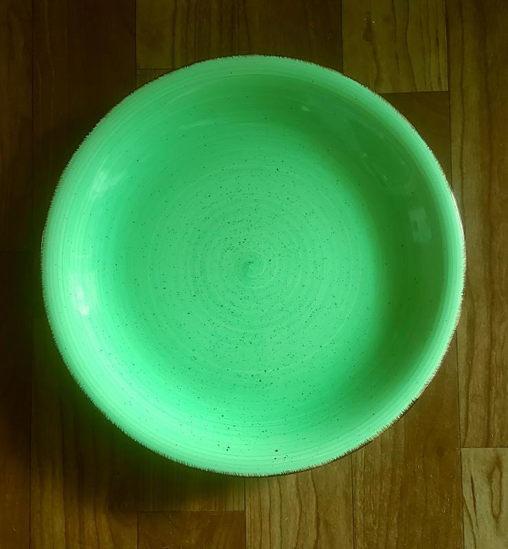 Tognana Riga Verde Louise kerámia zöld lapos tányér, 27cm,1db