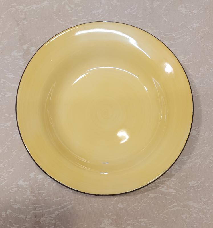 Tognana sárga mély tányér, kerámia,  21,5cm