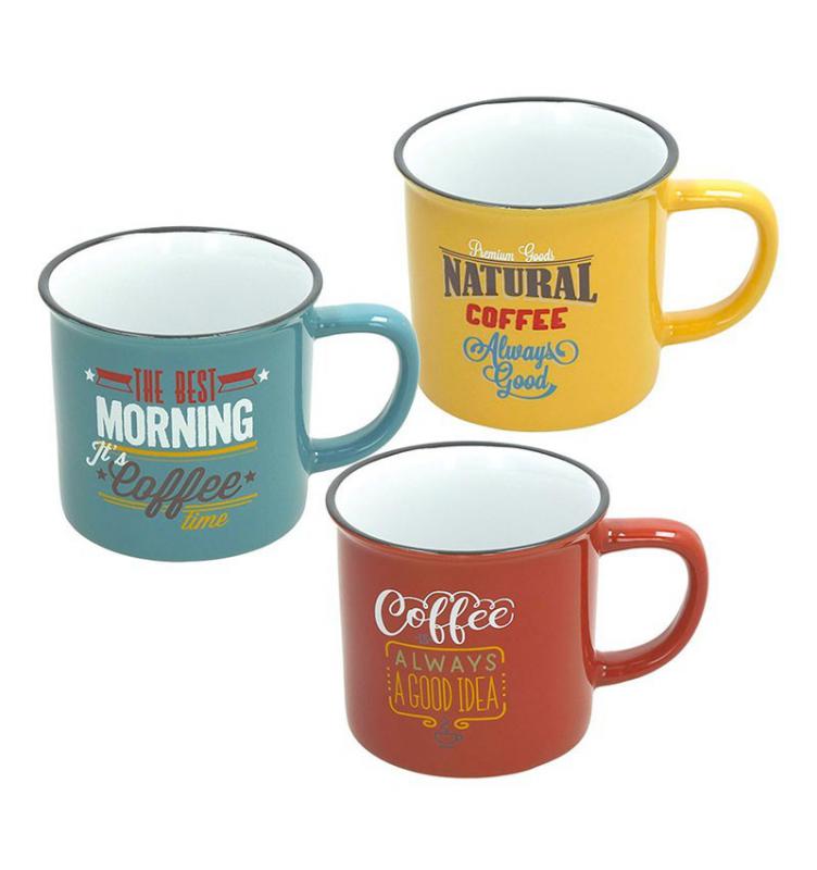 Tognana Vintage kávés-espresso csésze, 10 cl, vegyes színek, kerámia