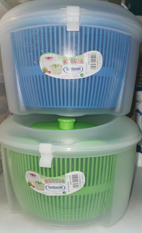 Tontarelli műanyag saláta centrifuga, 29X19 cm, 7,2 liter, 122201