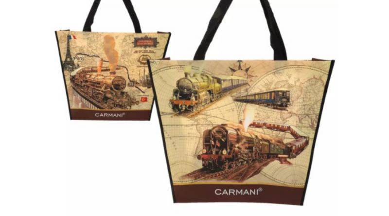 Történelmi mozdonyok, H.C.021-9021 Válltáska kétoldalas 46x11x38cm,műanyag,