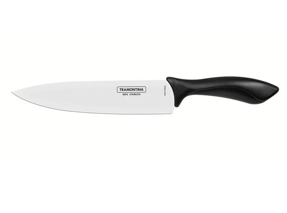 TRAMONTINA AFFILATA SZAKÁCSKÉS FEKETE POLIPROPILÉN NYÉLLEL, 20cm, 23654/108