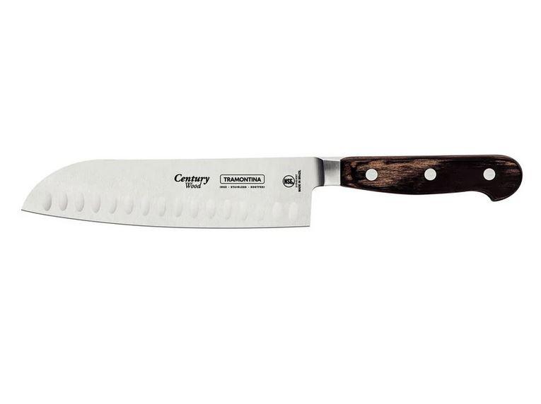 TRAMONTINA CENTURY WOOD SANTOKU KÉS BARNA FA NYÉLLEL, 18 CM, 21542/197