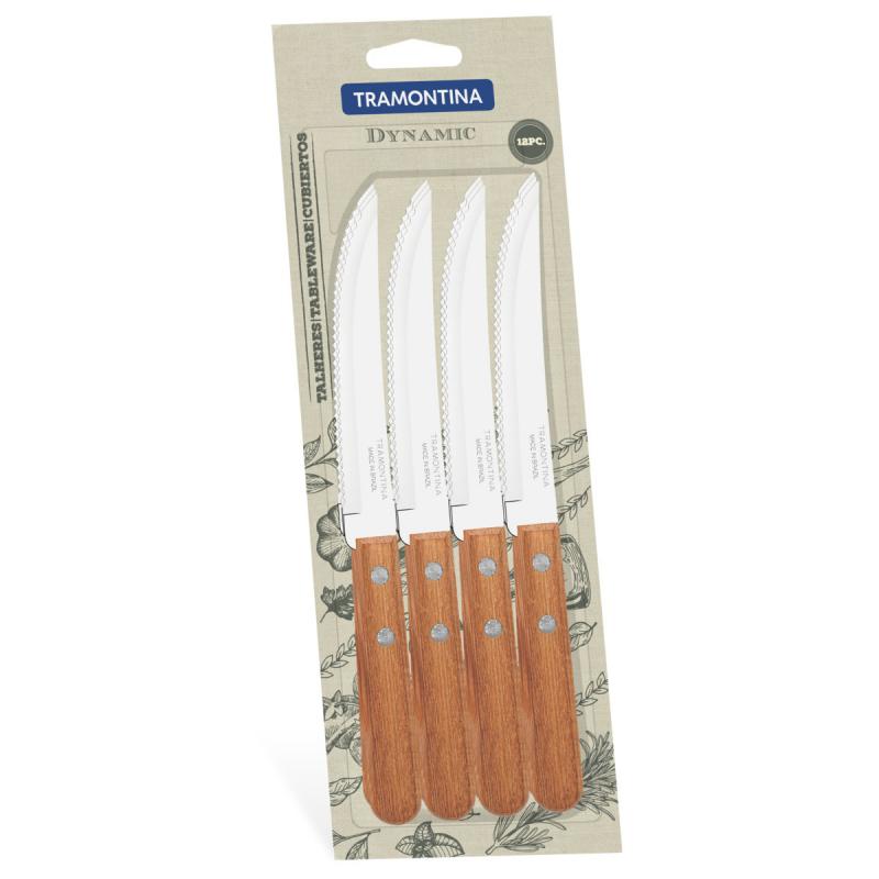 Tramontina DYNAMIC fanyelű steak kés, 12 db, recés