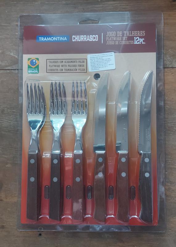 Tramontina fanyelű Dynamic Churrasco kés és villakészlet, 12 db, 22399/030