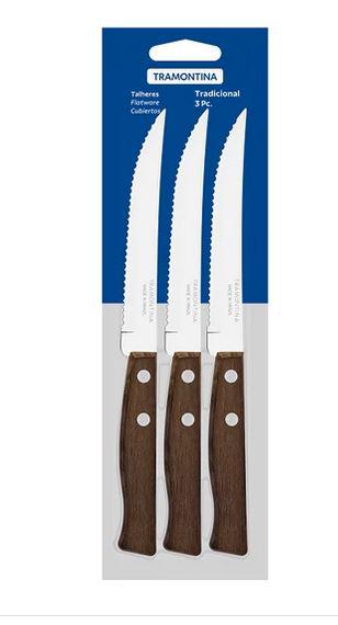 TRAMONTINA fanyelű STEAK kés, recés 3 DB 22200/305