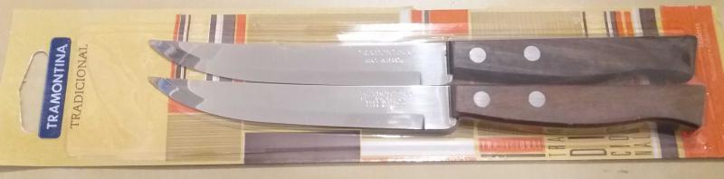 Tramontina fanyelű steak kés, sima, 2 db, 22212/205