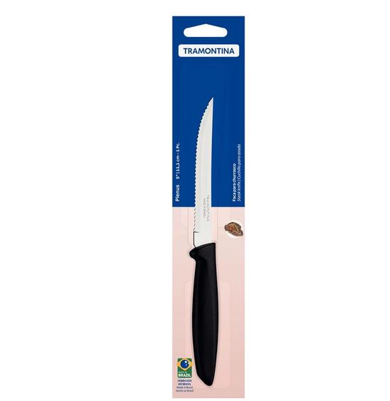TRAMONTINA PLENUS 12,5 CM-ES STEAK KÉS FEKETE POLIPROPILÉN NYÉLLEL, 23410/105