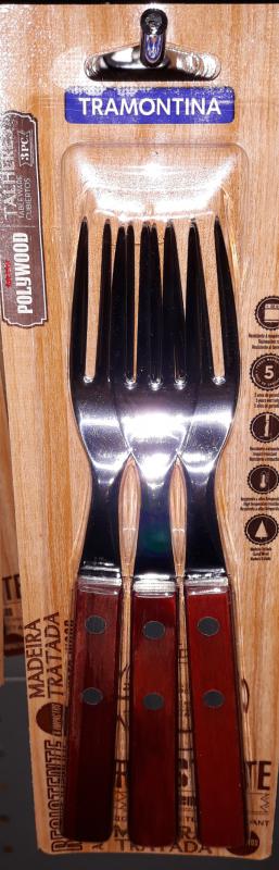 Tramontina Polywood Red fanyelű evővilla, 6 db, 21102/370