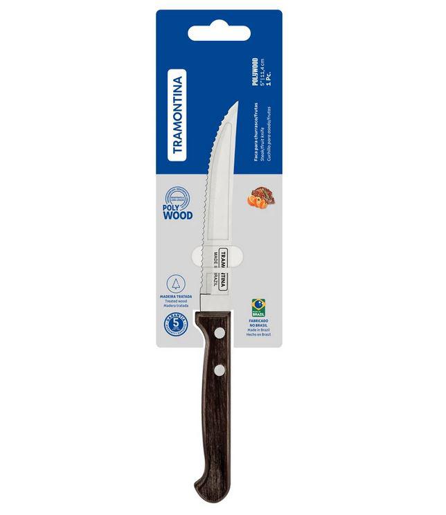 TRAMONTINA POLYWOOD STEAK- ÉS GYÜMÖLCSKÉS RM. ACÉL PENGÉVEL ÉS Barna FA NYÉLLEL,21122/195