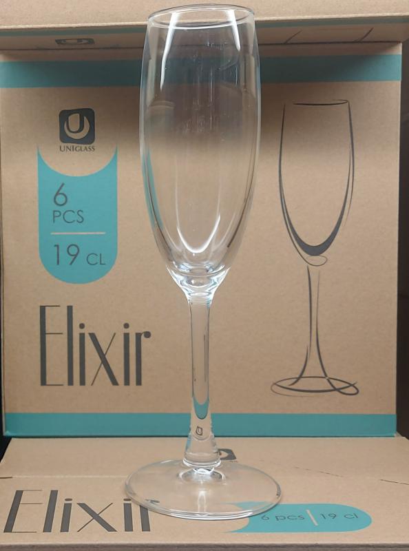 Uniglass Elixir talpas pezsgős pohár, 19cl, 6db