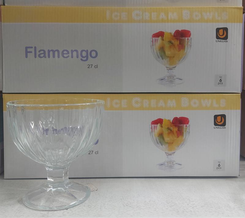 Uniglass Flamengo 27cl fagyis kehely, talpas, 6db