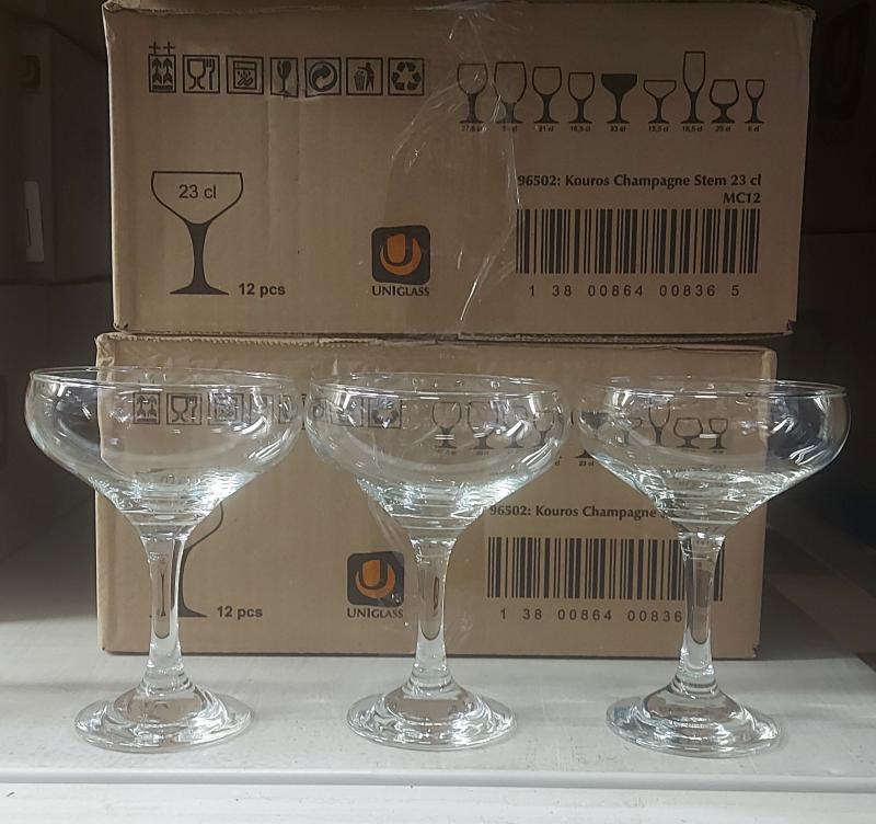 Uniglass Kouros talpas pezsgős kehely, 23cl, üveg, 1db