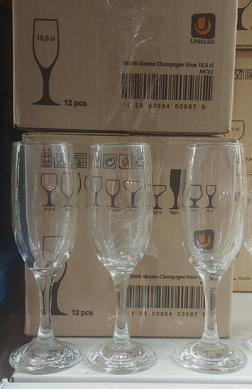 Uniglass Kouros talpas pezsgős pohár, 18cl, üveg, 1db