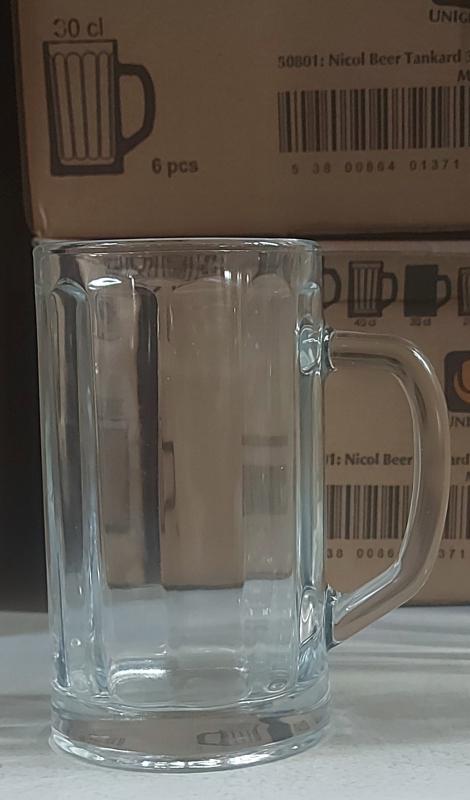 Uniglass Nicol sörös korsó 3dl, üveg, 1db