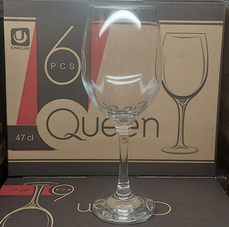 Uniglass Queen talpas boros pohár, 47cl, 6db, üveg, 221mm