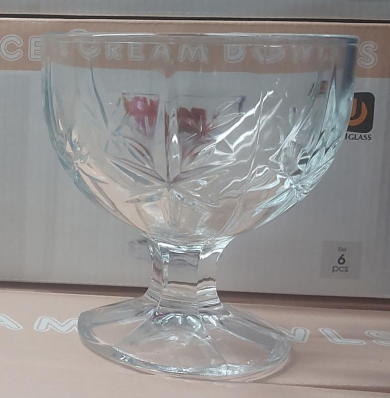 Uniglass  Sonia fagylaltkehely, talpas, üveg, 29cl. 6db